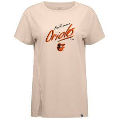 Baltimore Orioles Levelwear Women's Influx Sizzle T-Shirt - Khaki