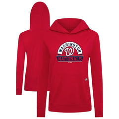 Washington Nationals Levelwear Women's Relay Banner Arch Long Sleeve T-Shirt Hoodie - Red