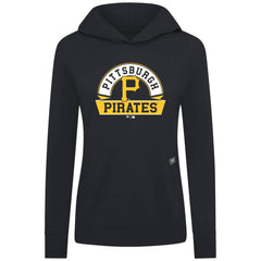 Pittsburgh Pirates Levelwear Women's Relay Banner Arch Long Sleeve T-Shirt Hoodie - Black