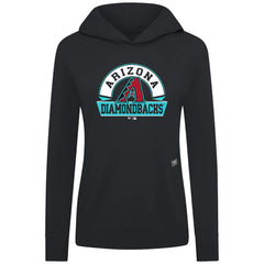 Arizona Diamondbacks Levelwear Women's Relay Banner Arch Long Sleeve T-Shirt Hoodie - Black