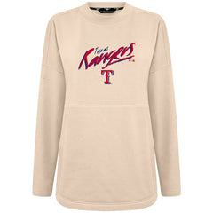 Texas Rangers Levelwear Women's Oversized Beaudry Sizzle Top - Khaki