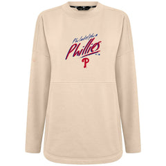 Philadelphia Phillies Levelwear Women's Oversized Beaudry Sizzle Top - Khaki