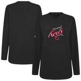 Cincinnati Reds Levelwear Women's Oversized Beaudry Sizzle Top - Black