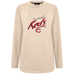 Cincinnati Reds Levelwear Women's Oversized Beaudry Sizzle Top - Khaki