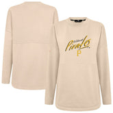 Pittsburgh Pirates Levelwear Women's Oversized Beaudry Sizzle Top - Khaki