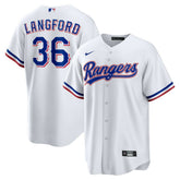 Wyatt Langford Texas Rangers Youth Home Replica Jersey - White | Nike