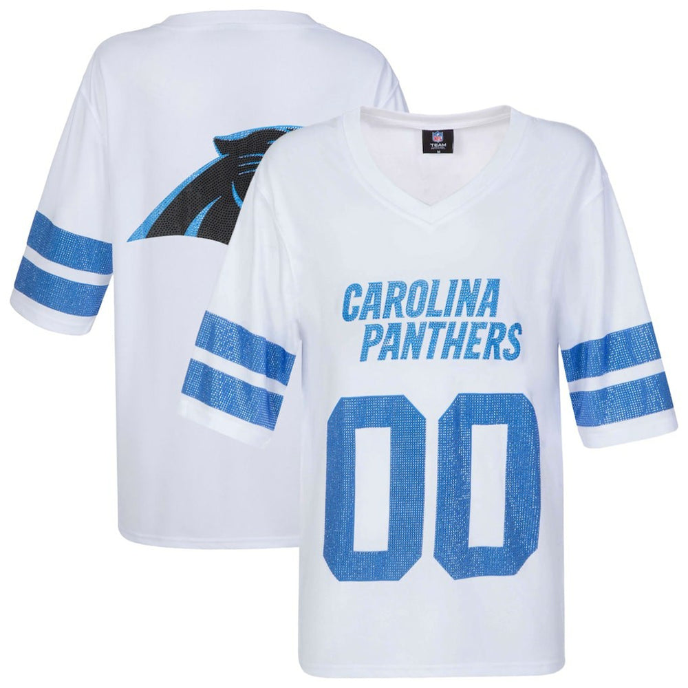 NFL Carolina Panthers Cuce Women's Rhinestone V-Neck Tunic