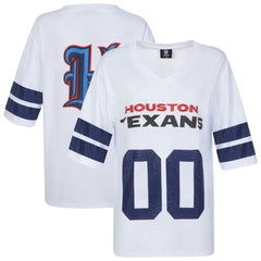 NFL Houston Texans Cuce Women's Rhinestone V-Neck Tunic