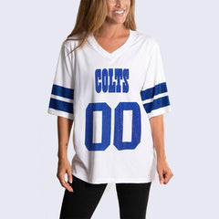 NFL Indianapolis Colts Cuce Women's Rhinestone V-Neck Tunic