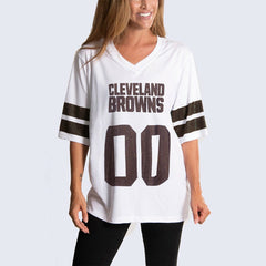 NFL Cleveland Browns Cuce Women's Rhinestone V-Neck Tunic