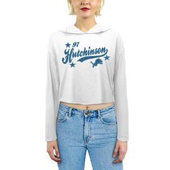 NFL Detroit Lions Aidan Hutchinson Majestic Threads Women's Glitter Wordmark Hoodie