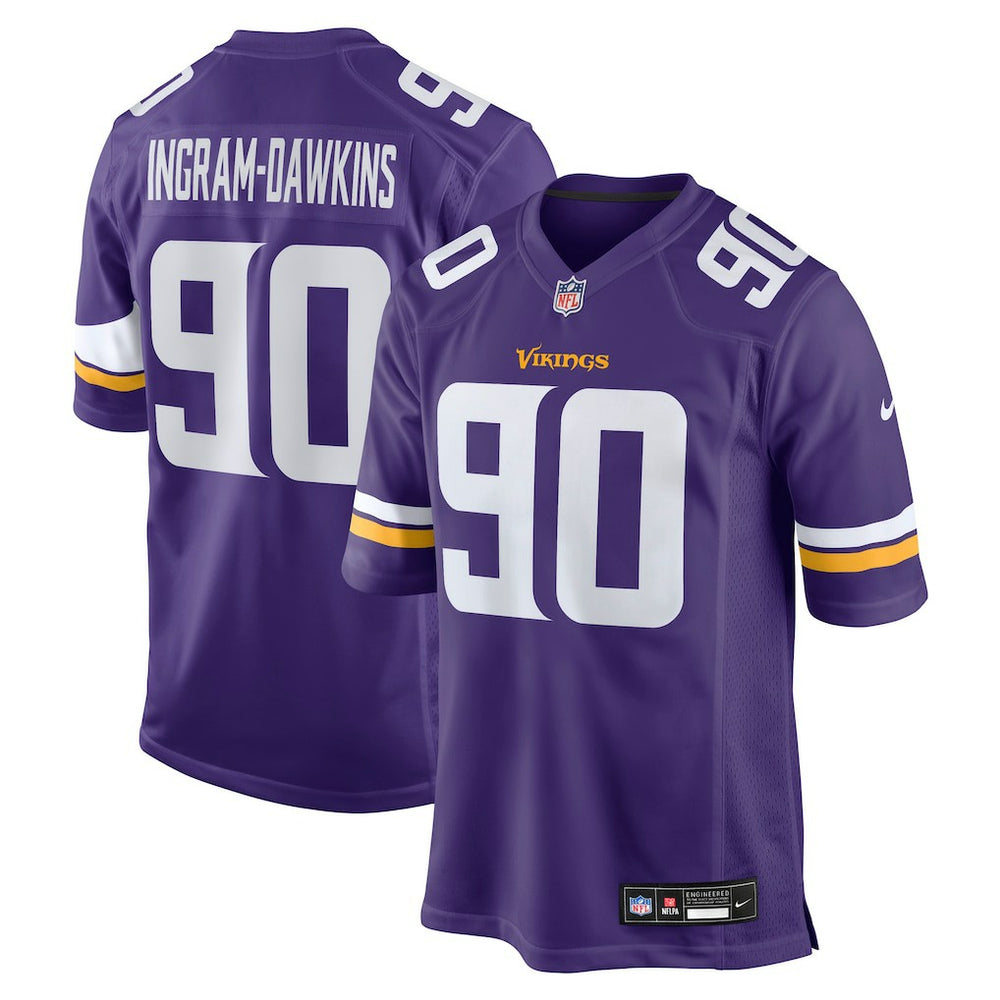 NFL Minnesota Vikings Tyrion Ingram-Dawkins Team Game Jersey