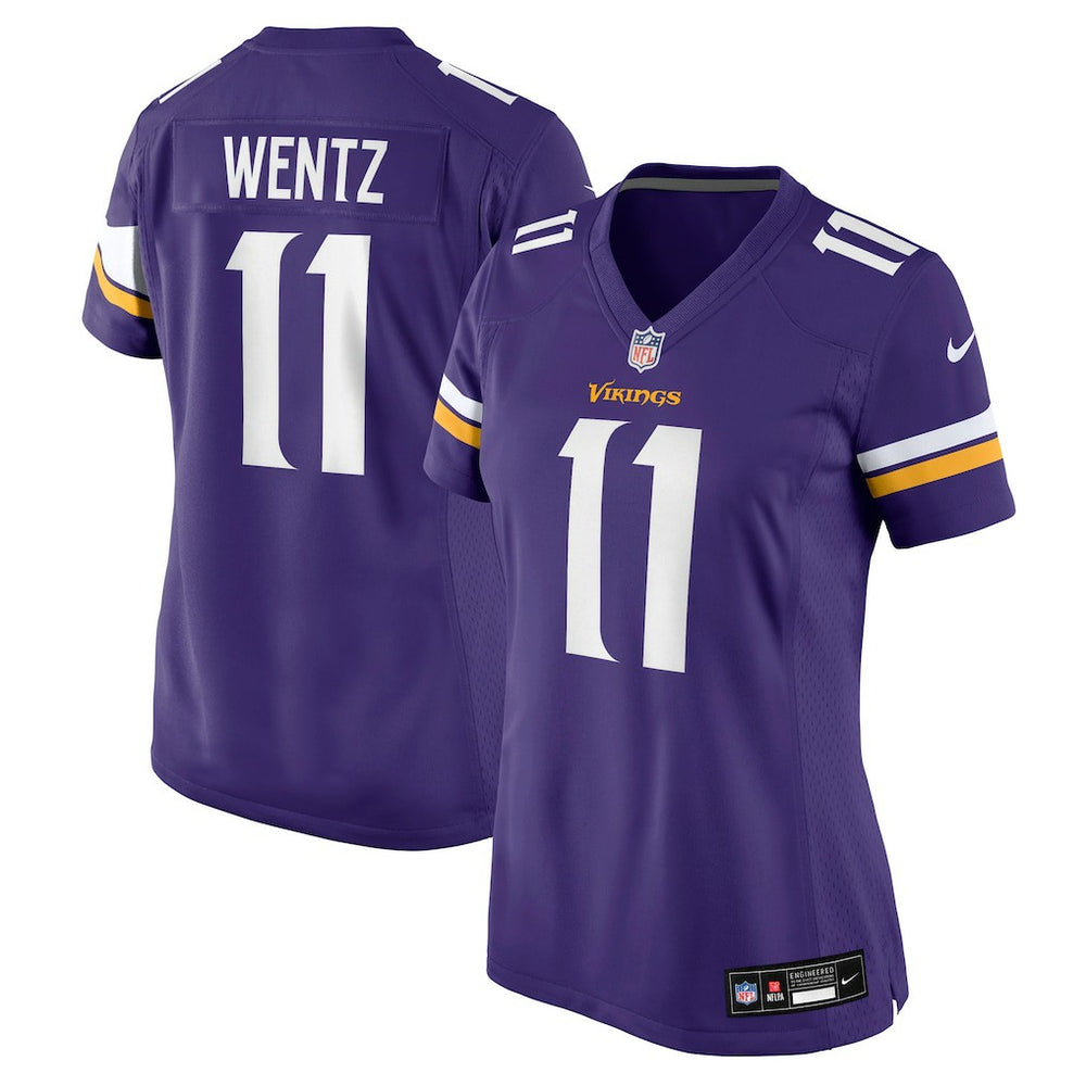 NFL Minnesota Vikings Carson Wentz Women's Team Game Jersey