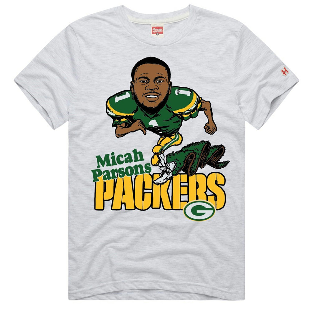 NFL Green Bay Packers Micah Parsons Homage Unisex Caricature Player Graphic Tri-Blend T-Shirt