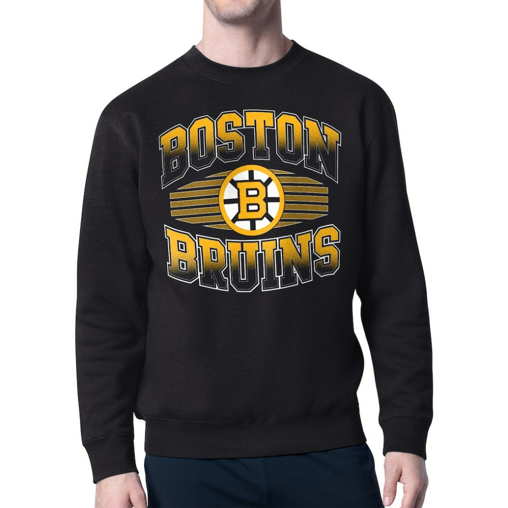 Boston Bruins Starter Team Grit Graphic Fleece Pullover Sweatshirt