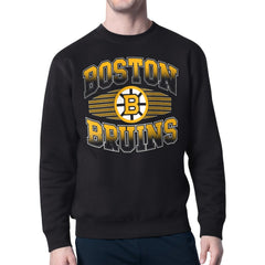 Boston Bruins Starter Team Grit Graphic Fleece Pullover Sweatshirt