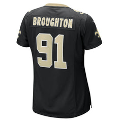 NFL New Orleans Saints Vernon Broughton Women's Team Game Jersey