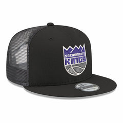 Sacramento Kings Core Logo Meshback 9FIFTY Snapback Hat - Black | New Era on sale