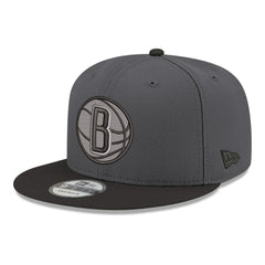 Brooklyn Nets Logo 2-Tone 9FIFTY Snapback Hat - Gray/Black | New Era sale