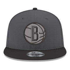 Brooklyn Nets Logo 2-Tone 9FIFTY Snapback Hat - Gray/Black | New Era sale