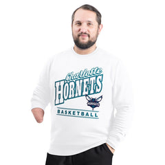 Charlotte Hornets G-III Sports by Carl Banks Adaptive Headliner Fleece Crewneck Sweatshirt - White shop