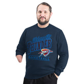 Oklahoma City Thunder G-III Sports by Carl Banks Adaptive Headliner Fleece Crewneck Sweatshirt - Navy discount