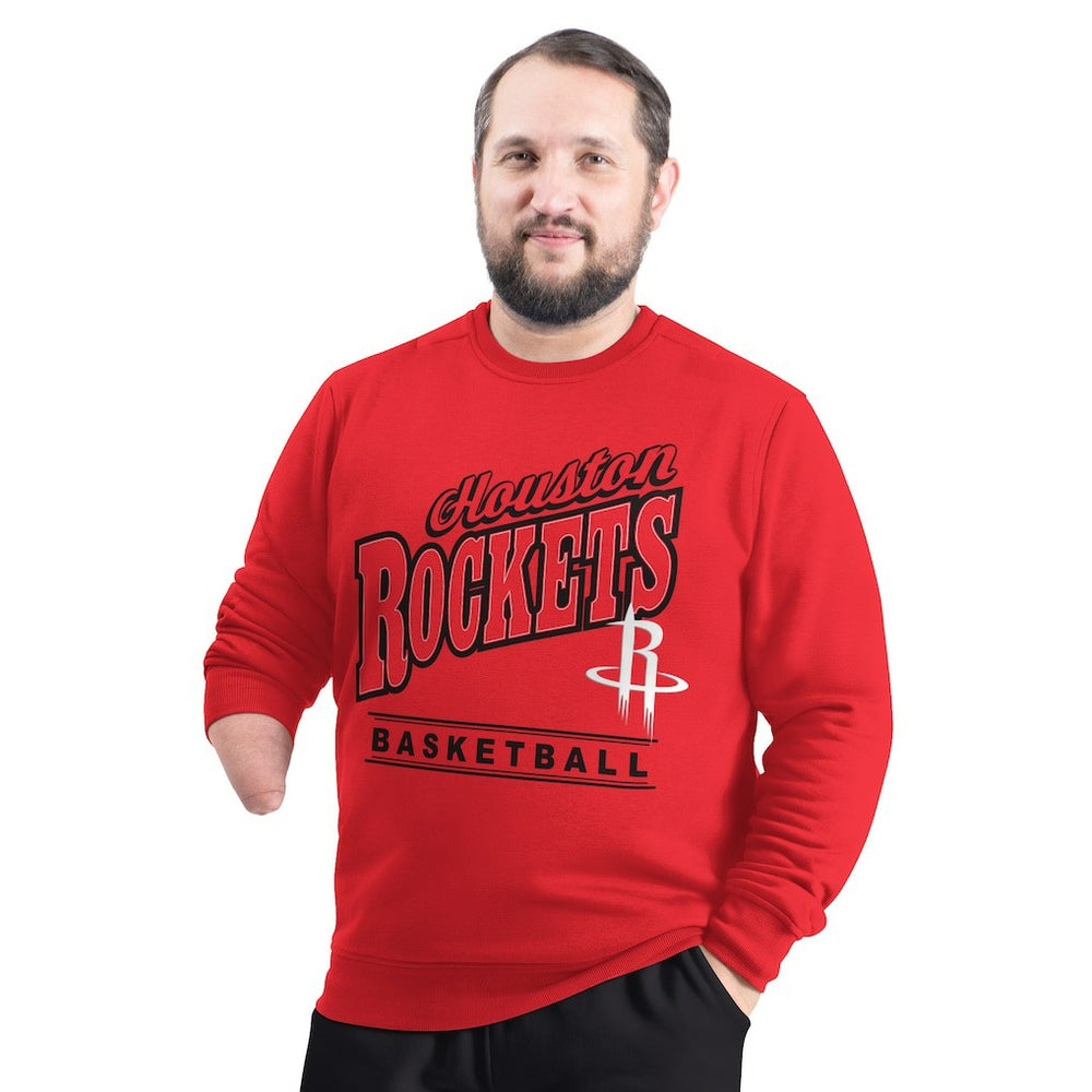 Houston Rockets G-III Sports by Carl Banks Adaptive Headliner Fleece Crewneck Sweatshirt sale - Red cheap