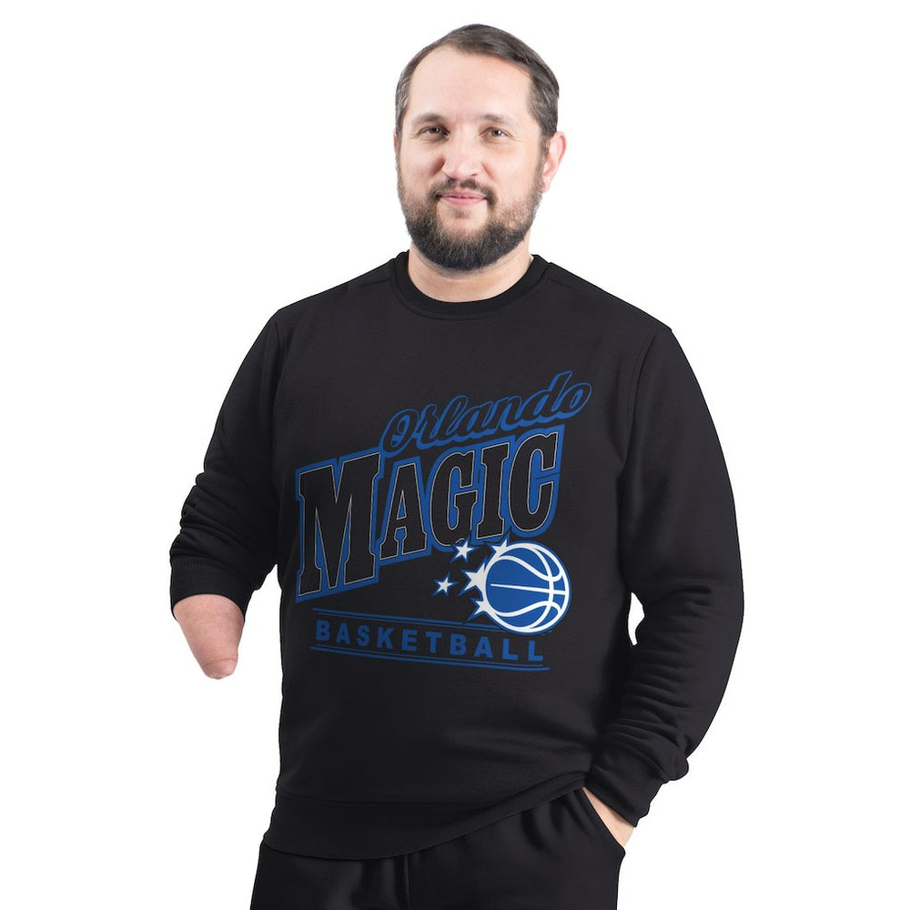 Orlando Magic G-III Sports by Carl Banks Adaptive Headliner Fleece Crewneck Sweatshirt - Black for sale