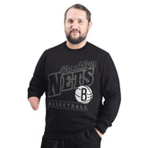 Brooklyn Nets G-III Sports by Carl Banks Adaptive Headliner Fleece Crewneck Sweatshirt - Black for sale