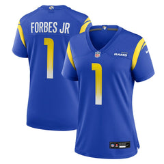 NFL Los Angeles Rams Emmanuel Forbes Jr. Women's Team Game Jersey