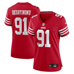 NFL San Francisco 49ers Sam Okuayinonu Women's Team Game Jersey