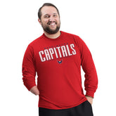 Washington Capitals G-III Sports by Carl Banks Adaptive Mesh Effect Long Sleeve T-Shirt