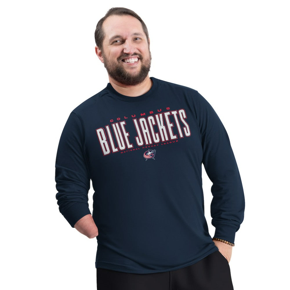 Columbus Blue Jackets G-III Sports by Carl Banks Adaptive Mesh Effect Long Sleeve T-Shirt