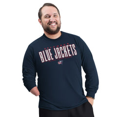 Columbus Blue Jackets G-III Sports by Carl Banks Adaptive Mesh Effect Long Sleeve T-Shirt