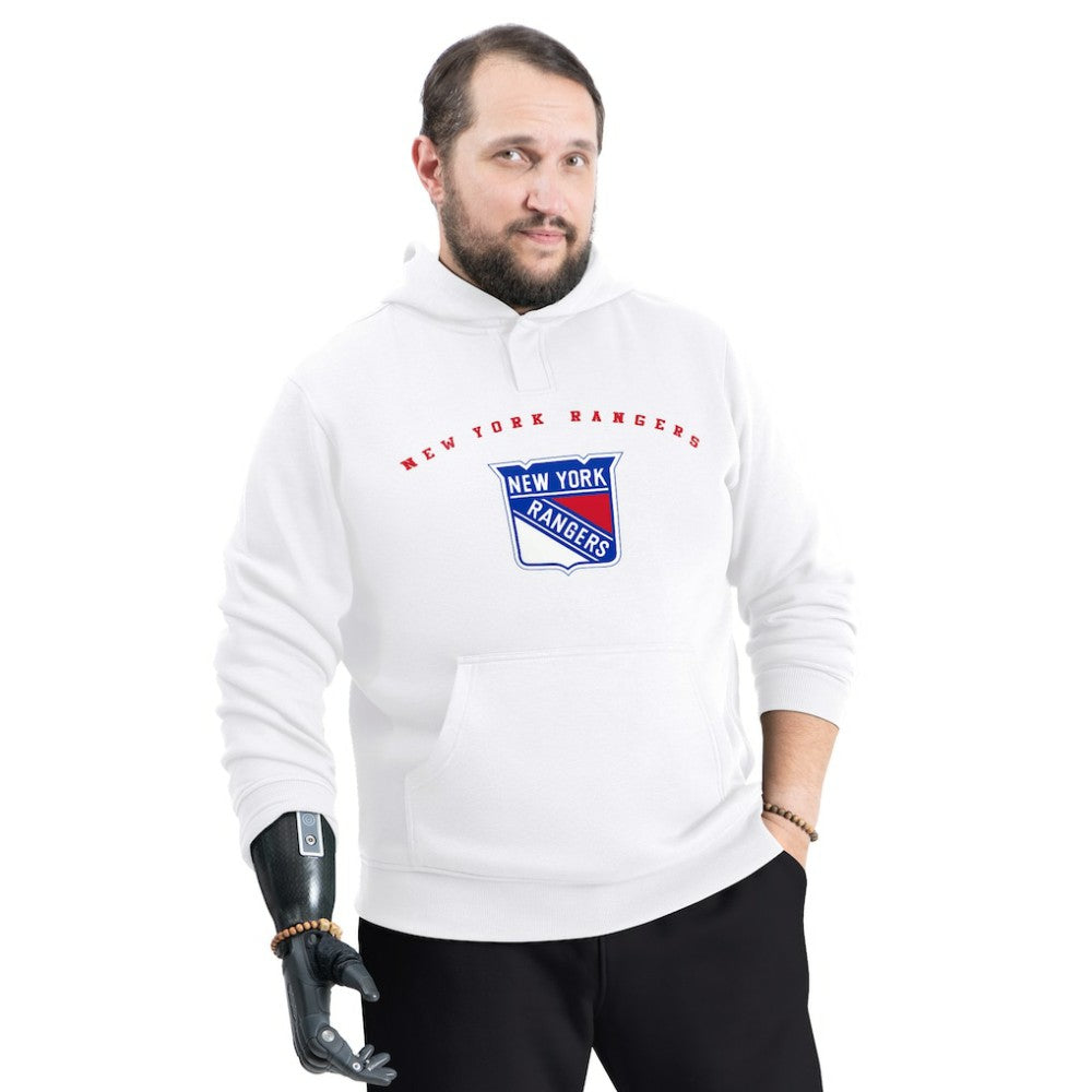 New York Rangers G-III Sports by Carl Banks Adaptive Classic Team Arc Fleece Hoodie