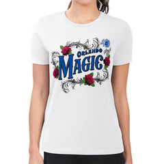 Orlando Magic G-III 4Her by Carl Banks Women's Super-Slim Fit Lightweight Roses Crew Neck T-Shirt - White for sale