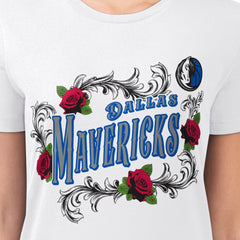 Dallas Mavericks G-III 4Her by Carl Banks Women's Super-Slim Fit Lightweight Roses Crew Neck T-Shirt sale - White shop