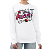 New Orleans Pelicans G-III 4Her by Carl Banks Women's Roses Fleece Tri-Blend Sweatshirt - White sale