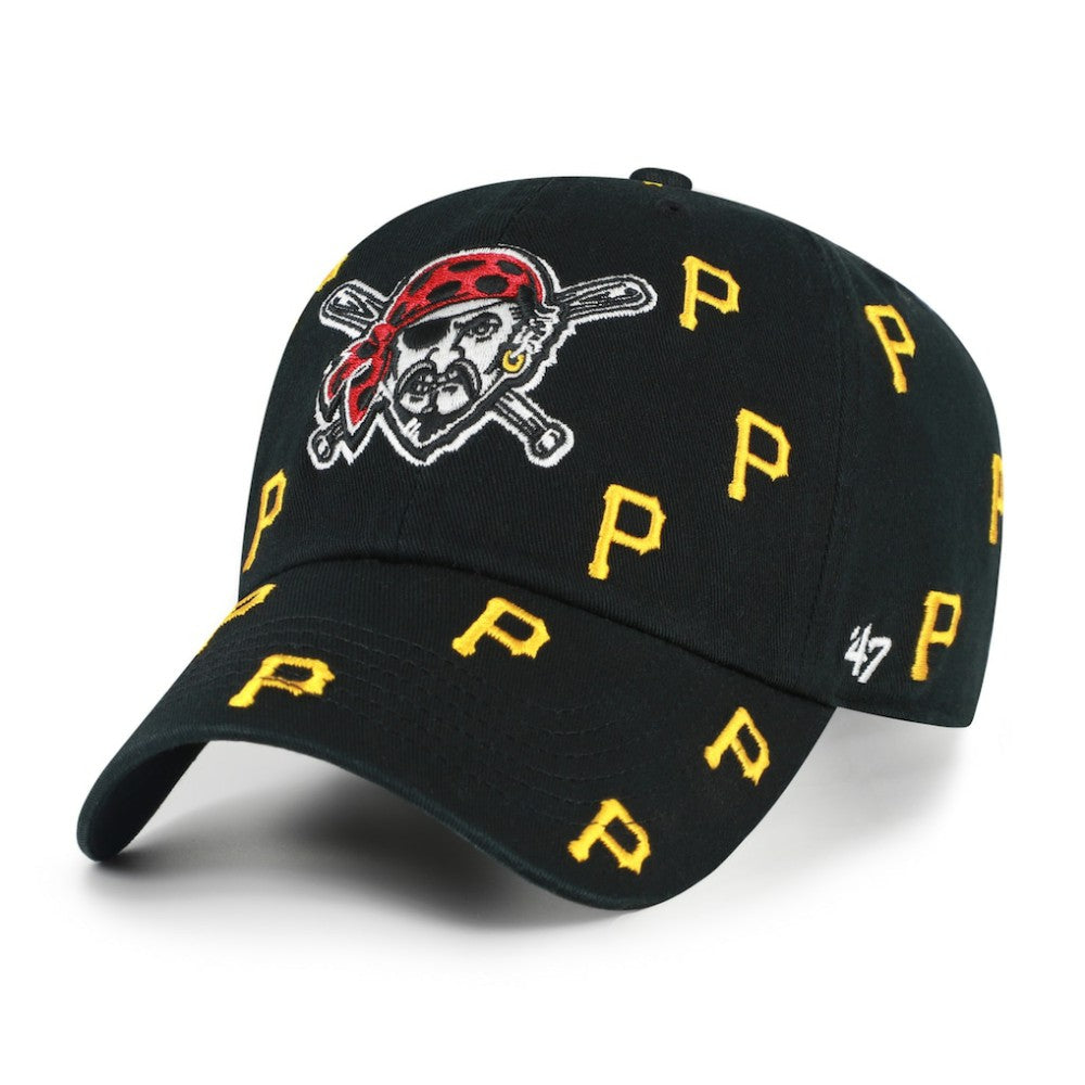 Pittsburgh Pirates Women's Confetti Clean Up Adjustable Hat - Black | 47 brand