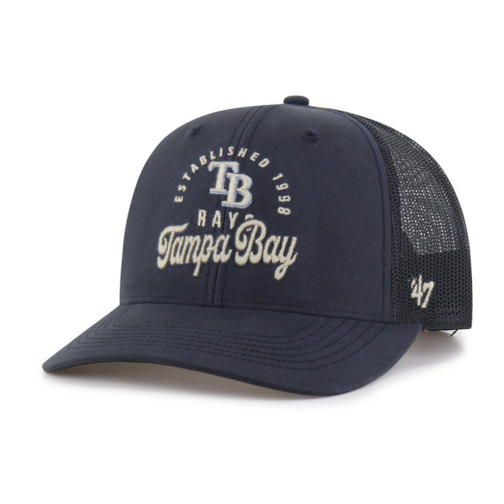 Tampa Bay Rays Pitstop Trucker Adjustable Hat - Navy | 47 brand