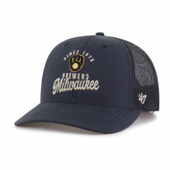 Milwaukee Brewers Pitstop Trucker Adjustable Hat - Navy | 47 brand