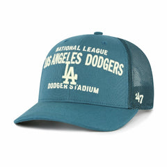 Los Angeles Dodgers Contemporary Hitch Adjustable Trucker Hat - Teal | 47 brand