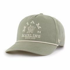 Miami Marlins Canyon Ranchero Hitch Adjustable Hat - Olive | 47 brand