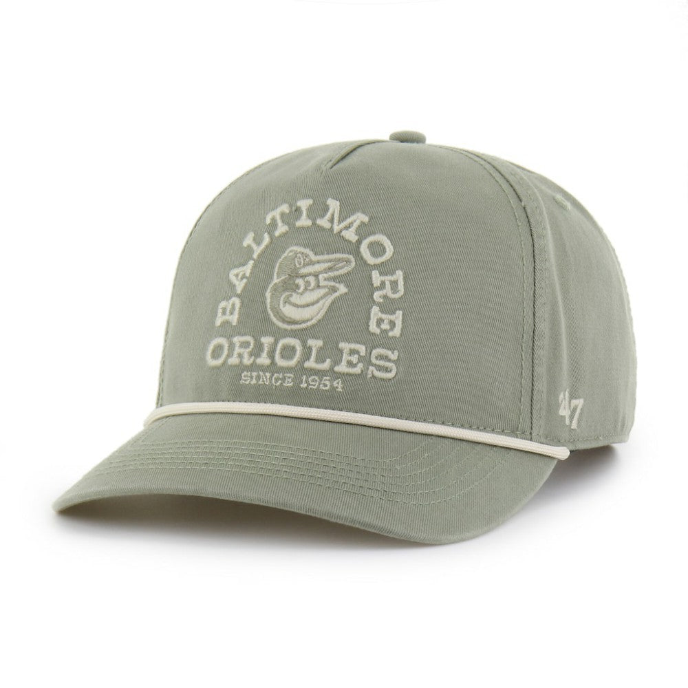 Baltimore Orioles Canyon Ranchero Hitch Adjustable Hat - Olive | 47 brand
