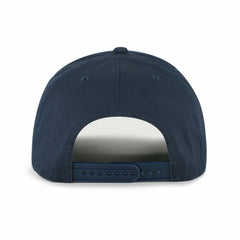 Cleveland Guardians Cooperstown Break Wood Suede Hitch Adjustable Hat - Navy/Brown | 47 brand