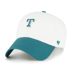 Texas Rangers Contemporary Tonal Clean Up Adjustable Hat - White/Teal | 47 brand