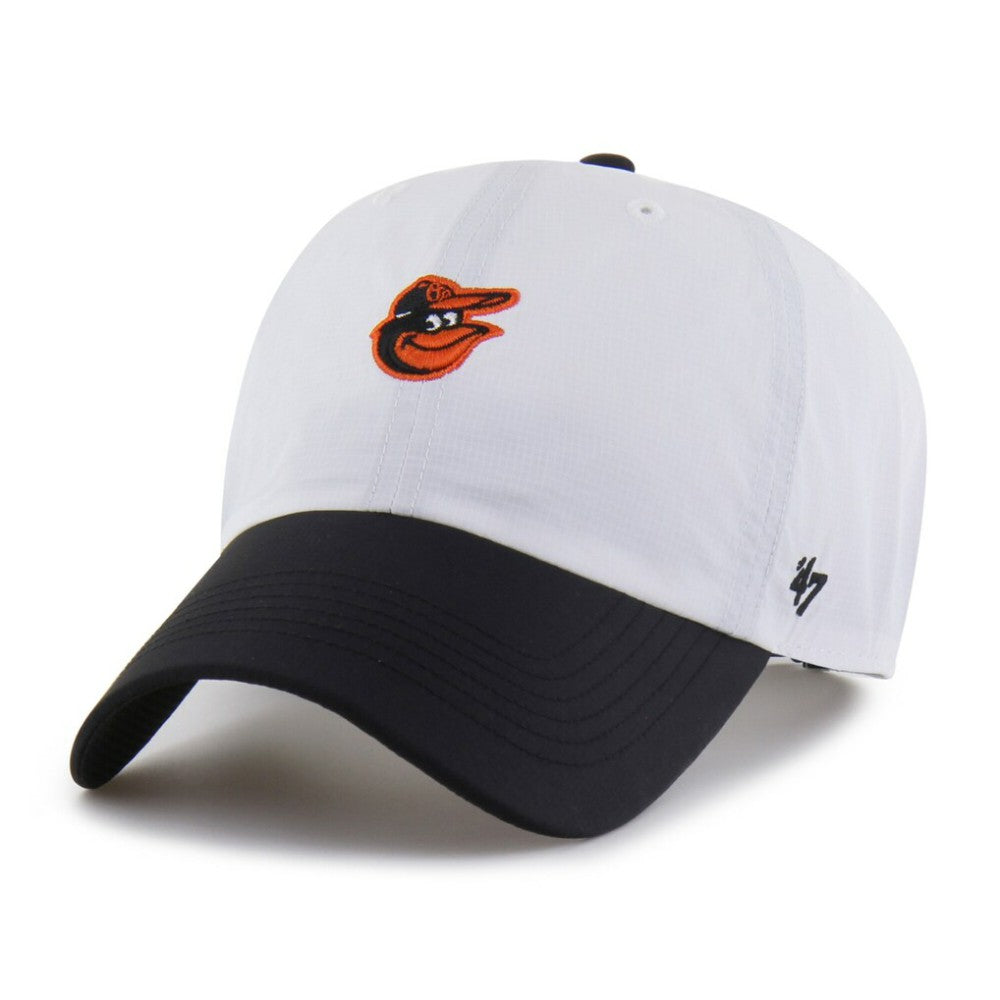Baltimore Orioles Vista Mini Clean Up brrr° Adjustable Hat - White/Black | 47 brand