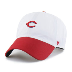 Cincinnati Reds Vista Mini Clean Up brrr° Adjustable Hat - White/Red | 47 brand