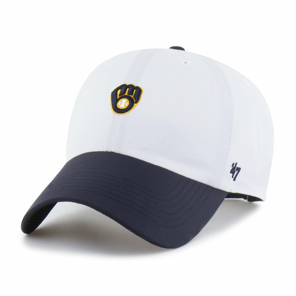 Milwaukee Brewers Vista Mini Clean Up brrr° Adjustable Hat - White/Navy | 47 brand