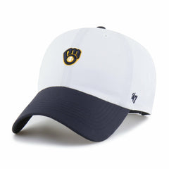 Milwaukee Brewers Vista Mini Clean Up brrr° Adjustable Hat - White/Navy | 47 brand